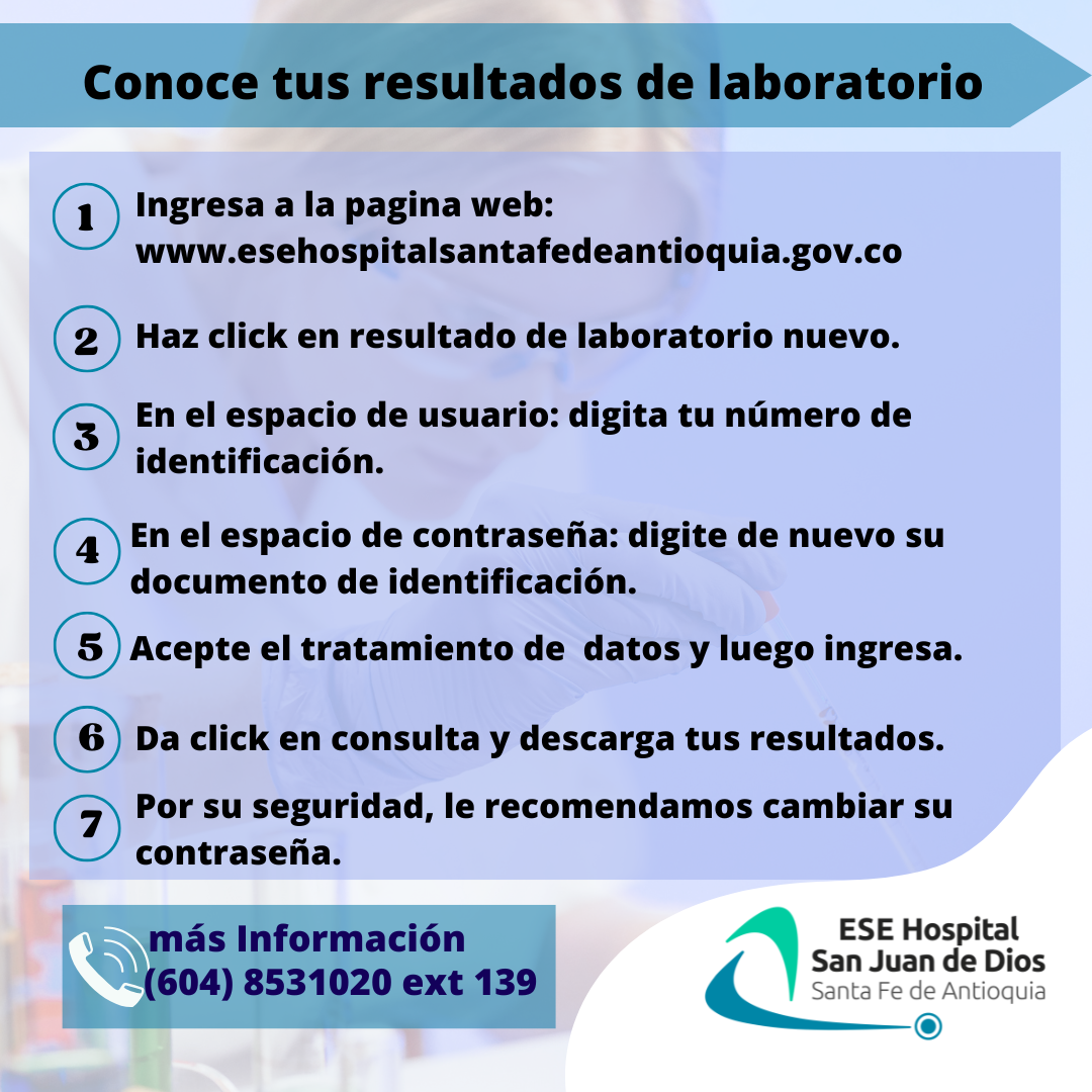 Resultados de laboratorio Resultados de laboratorio