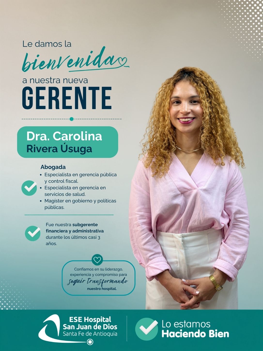 BIENVENIDA GERENTE